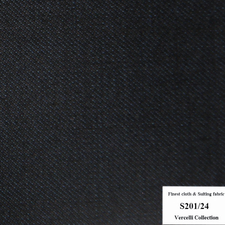 S-201/24 Vercelli CVM - Vải Suit 95% Wool - Xanh navy Trơn